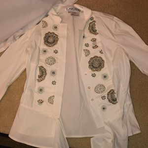 White embroidered blouse